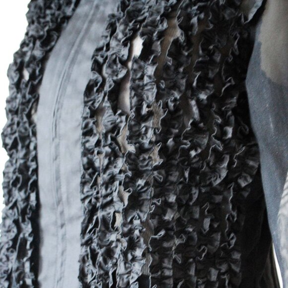 90’s Joseph Ribkoff Sheer Ruffled Blouse - Picture 3 of 7